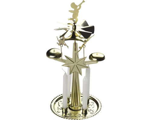 Anjelské zvonenie zlaté 30 cm so sviečkami