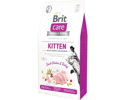 Granule pre mačky Brit Care Cat Grain-Free Kitten Healthy Growth&Development 7 kg