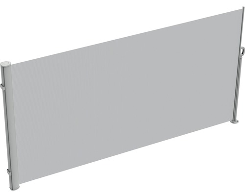 Bočná markíza 1,6 x 3 m svetlo šedá s odnímateľným stĺpikom