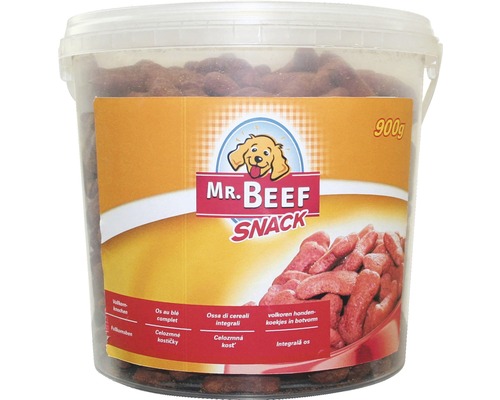 Maškrty pre psov Mr. Beef slaninové kosti 900 g
