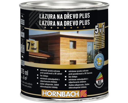 Lazúra na drevo Hornbach Plus 0,375 l palisander-0