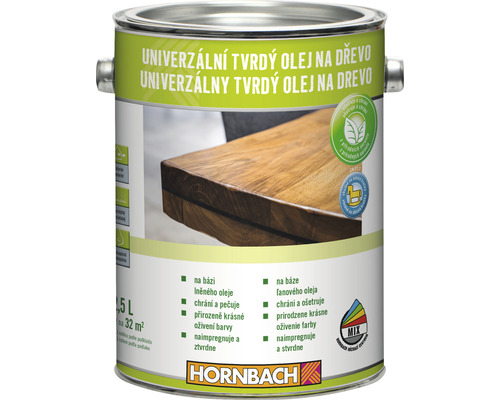 Univerzální olej na tvrdé dřevo Hornbach bezbarvý 2,5 l ekologicky šetrné
