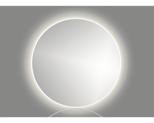 LED zrkadlo do kúpeľne Cordia okrúhle 60 cm biely rám