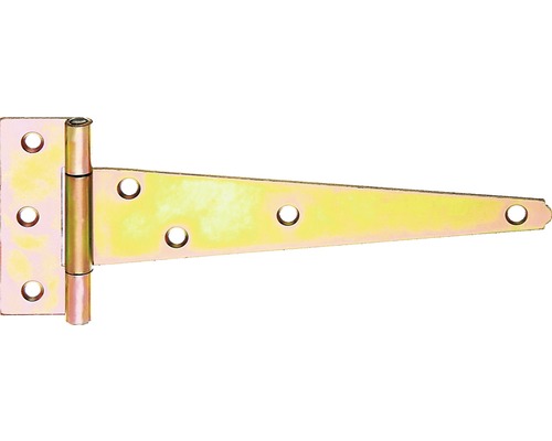Krížový záves so zanitovaným čapom 200x90 mm galvanicky žlto pozinkovaný