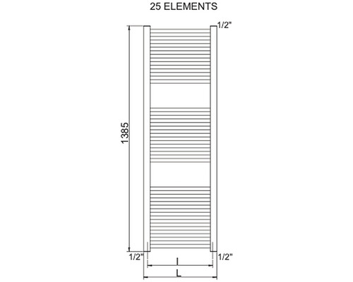 Kúpeľňový radiátor Cordivari Lisa 22 138,5x50 cm