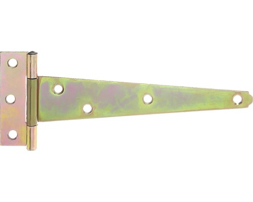 Valcový krížový záves so zanýtovaným čapom, 150x70 mm, galvanicky žlto pozinkovaný