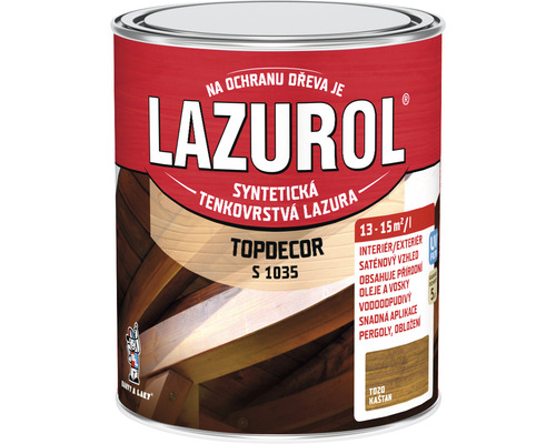 Lazurol TOPDECOR S1035 T20 gaštan 0,75L