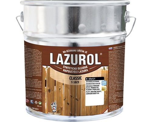 Lazúra na drevo Lazurol Classic S1023 000 bezfarebný 9 l-0