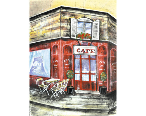 Obraz Decopanel Červená kaviareň 24x30 cm