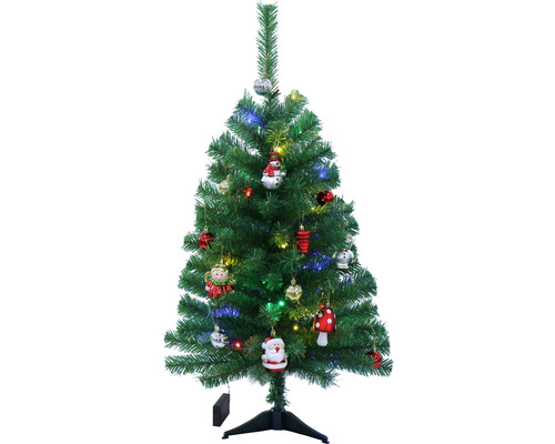 Umelý vianočný stromček s ozdobami 90 cm