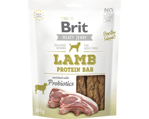Maškrta pre psov Brit Care Jerky Lamb Protein Bar 200 g