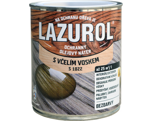Lak s voskom na drevo Lazurol S1022 0,75 l bezfarebný