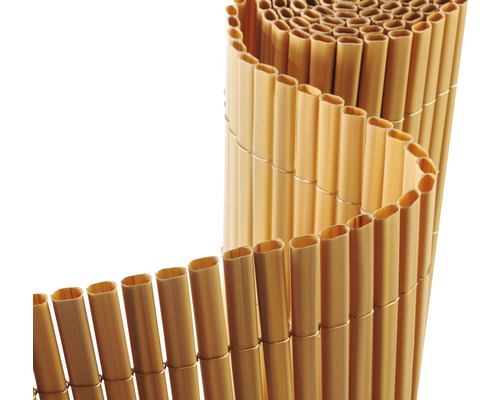 Záhradná zástena Konsta PVC oválna 1,5x3 m vzhľad bambusu