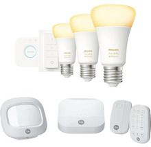 Sada: LED žiarovka HUE White Ambiance E27 9,5 W / 60 W 806 lm 2200-6500 K 3-sada + Alarm Yale Sync IA-312 bezdrôtová sada-thumb-0