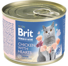 Konzerva pre mačky Brit Premium by Nature Chicken with Hearts 200 g-thumb-0