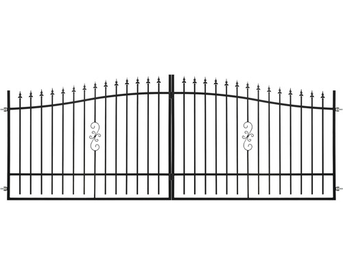 Brána Polbram Emily dvojkrídlová 400x130 cm 9005 čierna