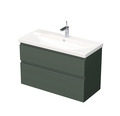 Kúpeľňová skrinka s umývadlom Intedoor LANDAU 100x65 cm zelená