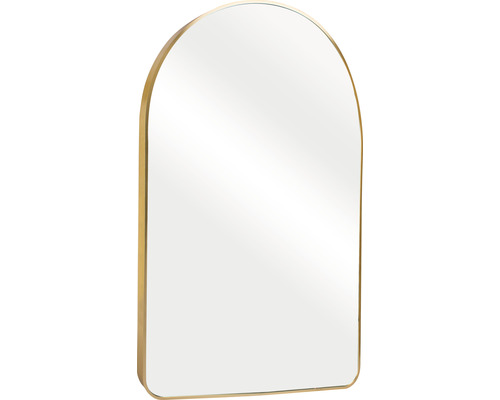 Zrkadlo polovičný ovál zlatý rám 51x76 cm