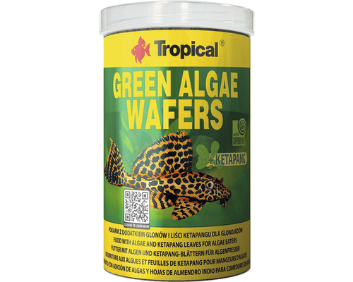 Krmivo pre ryby žijúce pri dne Tropical Green Algae Wafers 1 l