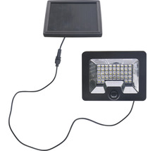 LED solárny nástenný reflektor IP44 2000mAh čierny so senzorom pohybu-thumb-0