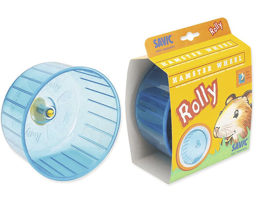 Kolotoč pre hlodavce Rolly plastový plný mix farieb 14x9,5 cm