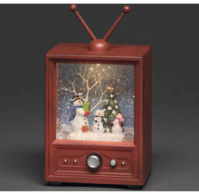 Dekorácia Konstsmide lampáš televízor so snehuliakmi 1 LED 21,5 cm teplé biele svetlo-thumb-1