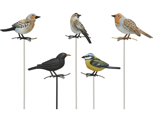 Záhradná dekorácia zápich vták 89 cm, rôzne druhy