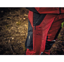 Lesnícke protiporezové nohavice Hammer Workwear, červená-žltá, veľkosť M-thumb-15