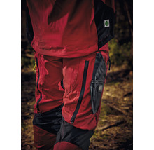Lesnícke protiporezové nohavice Hammer Workwear, červená-žltá, veľkosť M-thumb-16
