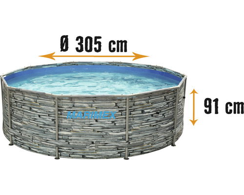 Bazén Marimex Florida 3,05 x 0,91 m bez filtrácie - motív KAMEŇ 10340245