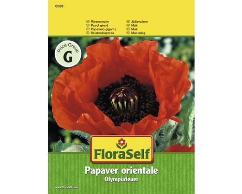 Mak červený 'Papaver orientale' semená FloraSelf