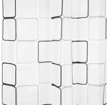 Sprchový záves CUBI PEVA 180 x 200 cm bielo čierny-thumb-0
