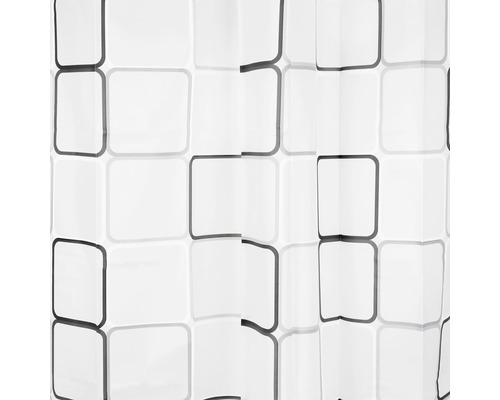 Sprchový záves CUBI PEVA 180 x 200 cm bielo čierny-0