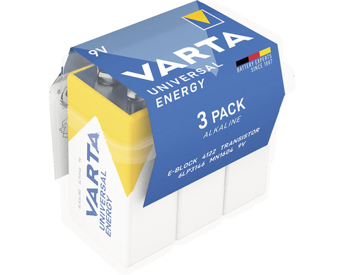 Alkalická batéria VARTA 9V 3ks