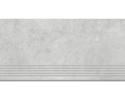 Dlažba na schody imitácia betónu Legante grey 30 x 60 cm tmavosivá