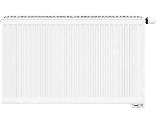 Panelový radiátor KORADO Radik Typ VM (22) – dvojvrstvový s dvoma konvektormi 2 spodný 900 mm x 500 mm x 100 mm biely
