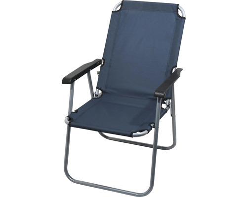 Skladacia kempingová stolička LYON 57 x 45 x 83 cm tmavomodrá