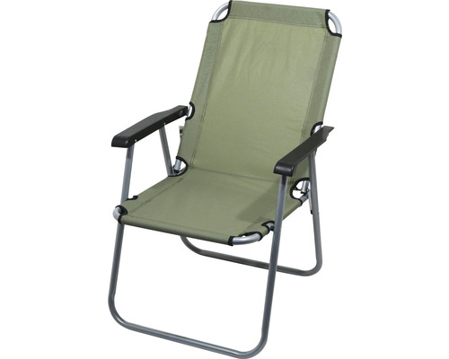 Skladacia kempingová stolička LYON 57 x 45 x 83 cm tmavozelená