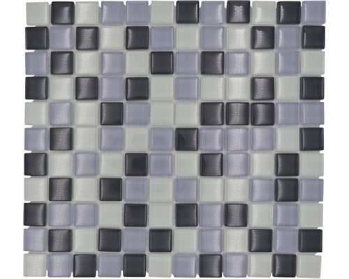 Sklenená mozaika XCM 8125 30,5x32,5 cm šedá/čierna/biela