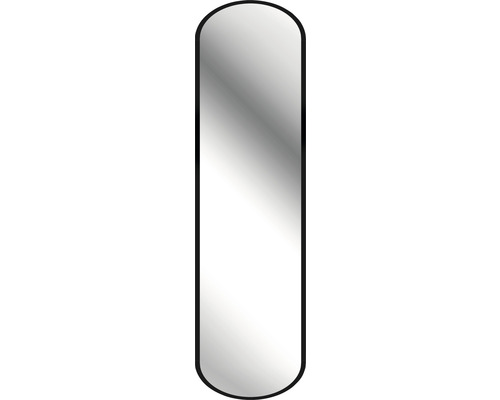 Zrkadlo nástenné oválne 30x120 cm čierne-0