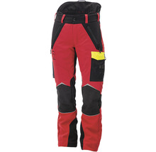 Lesnícke protiporezové nohavice Hammer Workwear, červená-žltá, veľkosť M-thumb-0