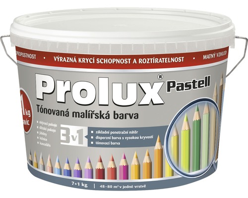 Oteruvzdorná farba na stenu Prolux Pastell sivá 7 kg + 1 kg-0