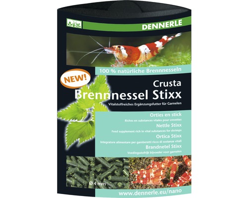 Krmivo pre krevetky Dennerle Crusta Brennessel Stixx 30 g