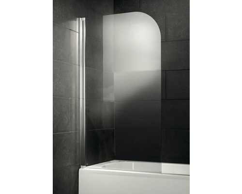 Vaňová zástena Form & style NEW TAHITI deluxe 140x75 cm, otočná, číre sklo chrómový vzhľad