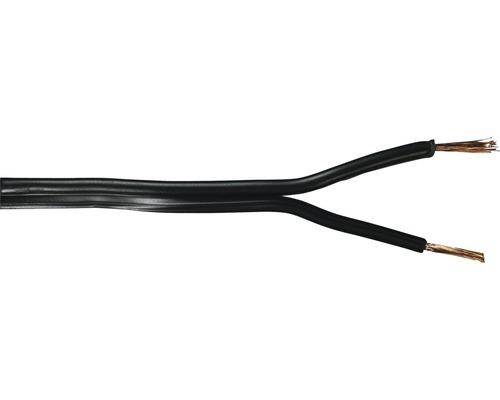 Dvojžilový kábel 2x0,75 mm² čierny, metrážový sortiment