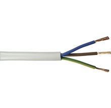 Silový kábel H03 VV-F 3G0,75 mm² 20 m biela-thumb-0