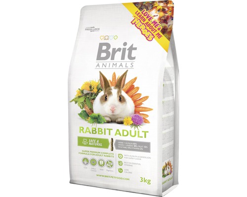Krmivo pre králiky Brit Animals Rabbit Adult Complete 3 kg