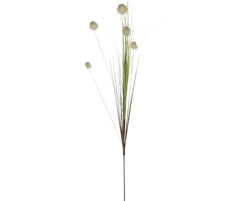 Umelá rastlina tráva Pom Pom 84 cm biela