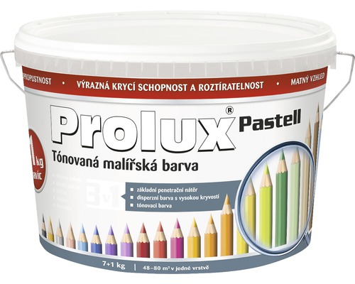 Oteruvzdorná farba na stenu Prolux Pastell biela 7 kg + 1 kg-0