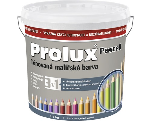 Oteruvzdorná farba na stenu Prolux Pastell sivá 1,5 kg-0